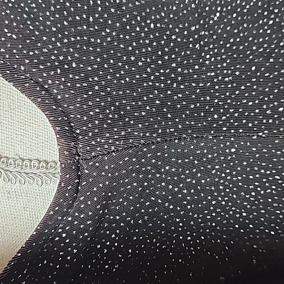 VINTAGE NIGHT WAY BLACK GLITTER SLEEVELESS DRAPED NECK LONG EVENING DRESS - Picture 6 of 13